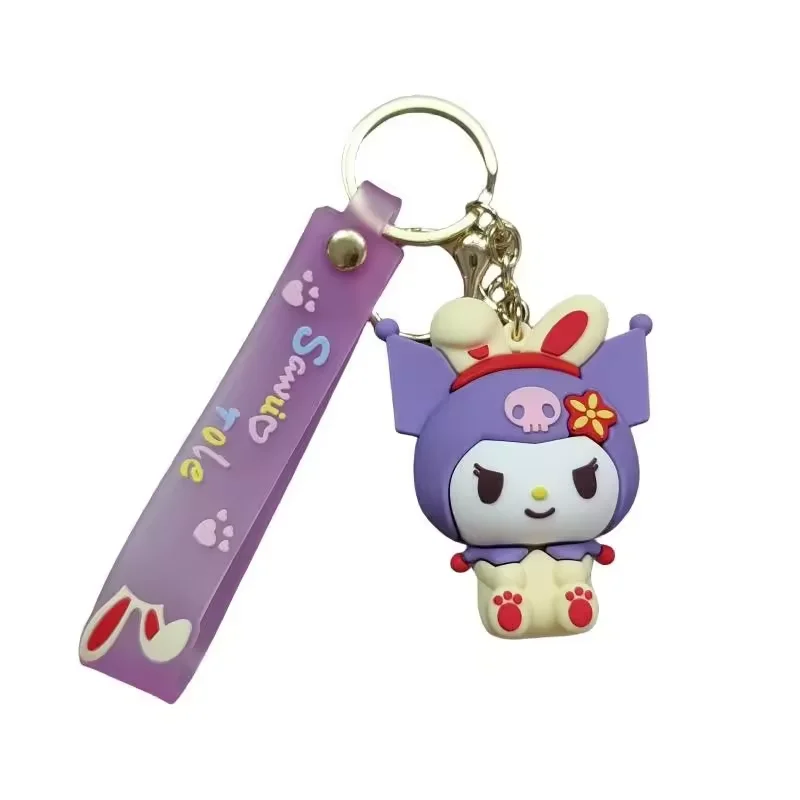 Kawaii Sanlio  Kulomi Keychain Cute Cartoon Anime Mylodi Doll Pendant Super Soft Plush Backpack Decoration Unisex Birthday