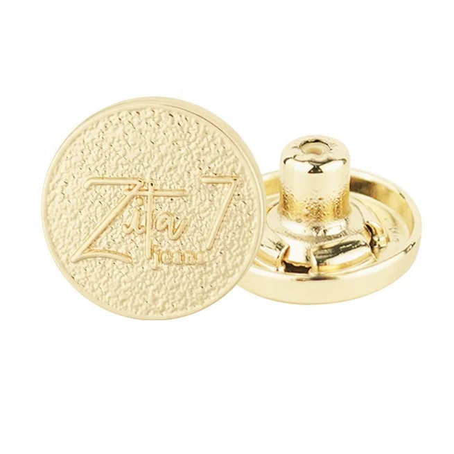 Jinyi Button Factory Custom Classic Vintage Logo Design Metal Buttons Jeans Button and Rivets for Jacket
