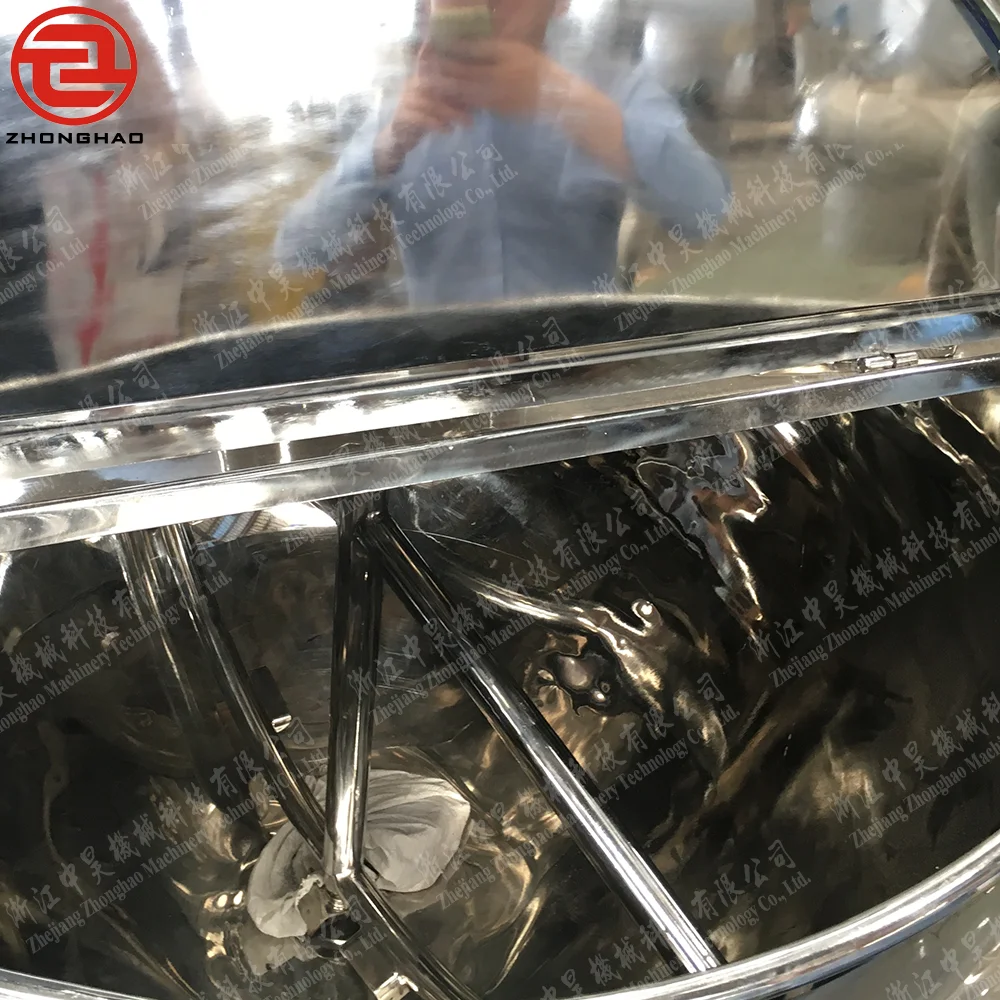 Fixed stainless steel sugar machine interlayer kettle with agitator and safety valve for jam