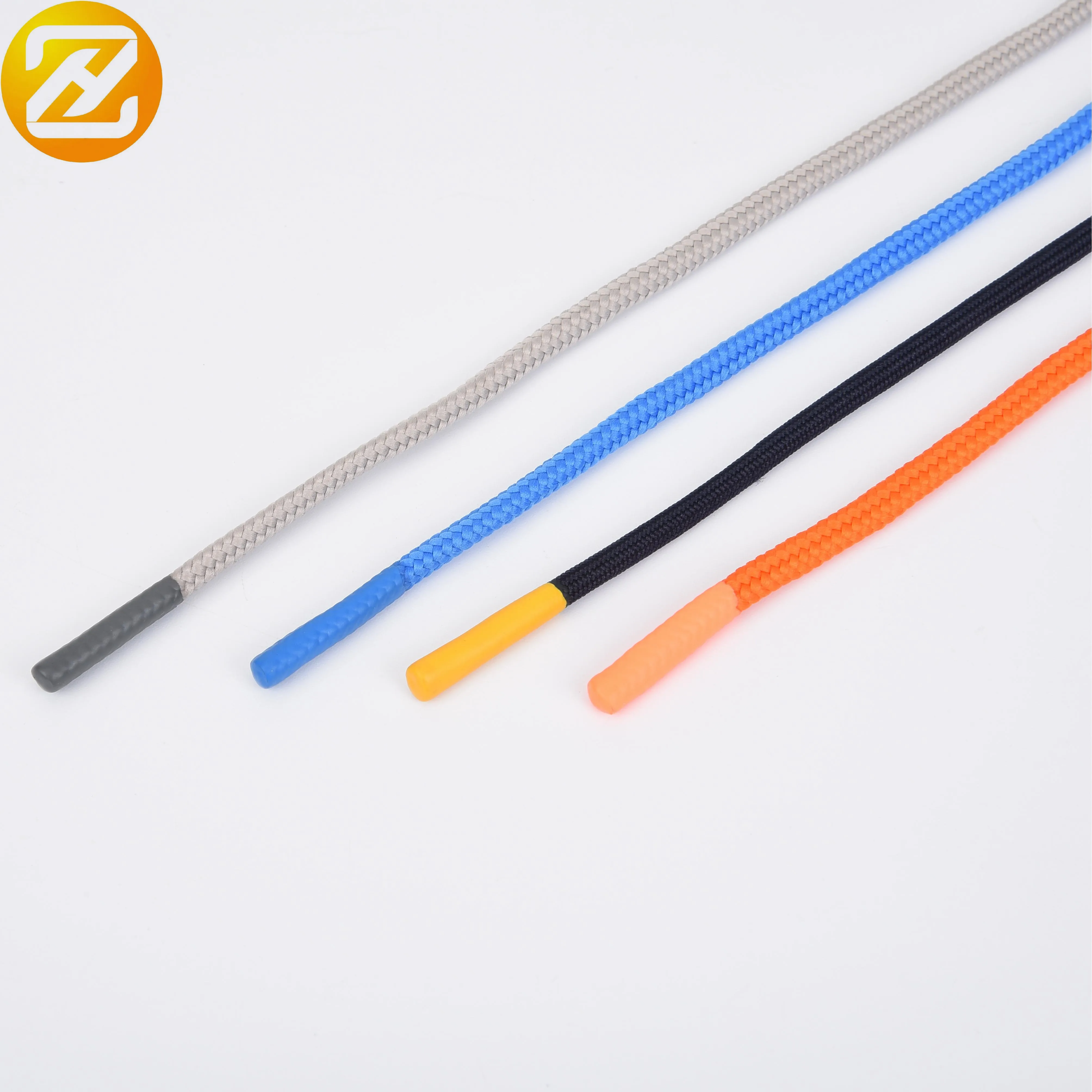 Silicone Garment Colorful Custom Dipped Top Coated Dip Draw Cord Flat End Hoodie Drawcord With Silicon Tips