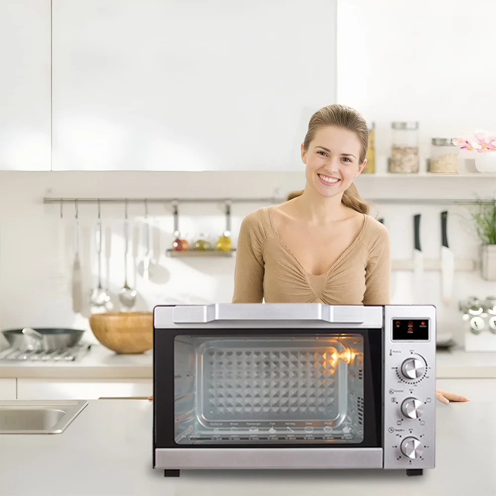 KX-645 Countertop Cookware Electrical Stainless Steel Ovens Rotisserie Oven Electric 45L Conviction Oven