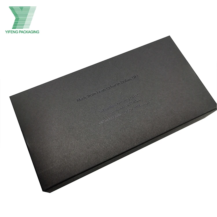 Cheap Chocolate Truffle Boxes Black Kraft Paper Food Products Package Shipping Folding Box with Black Hot-Stamping Logo
