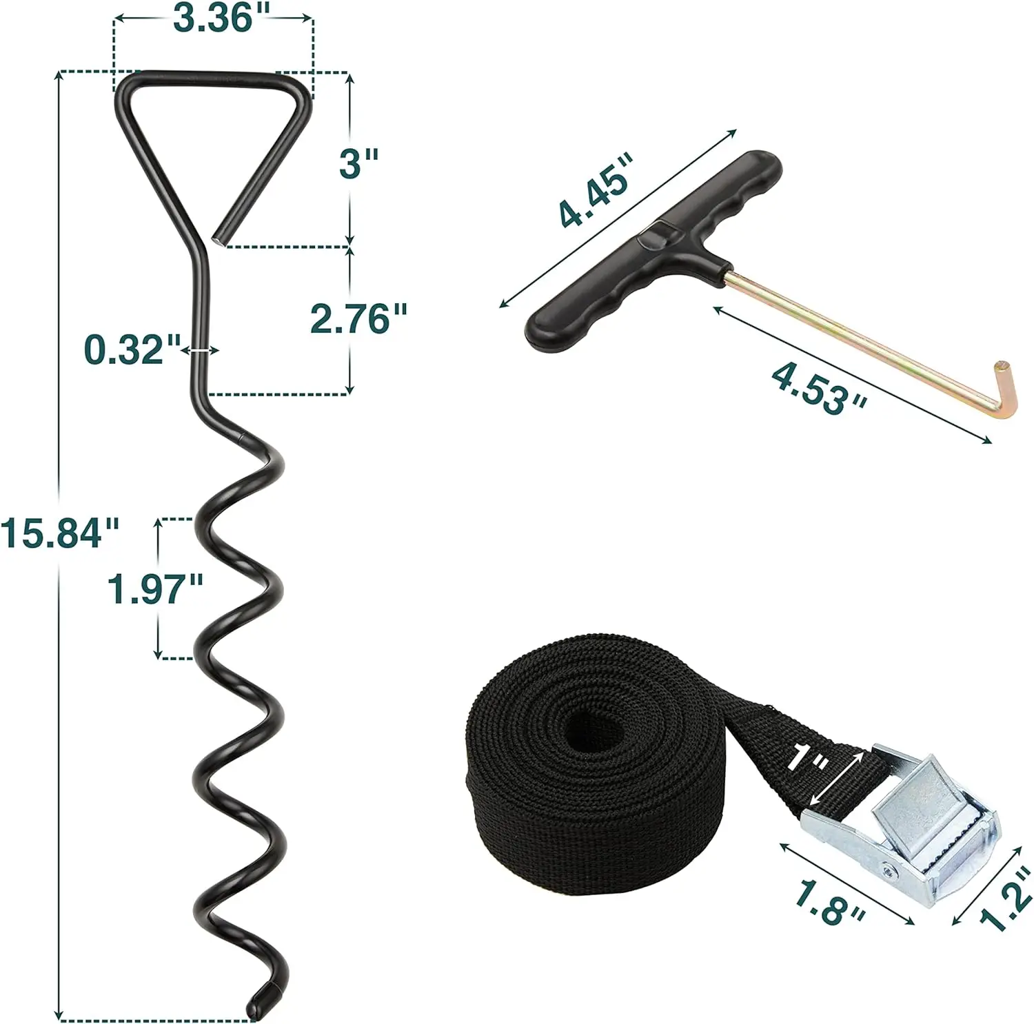 Heavy Duty Steel & PE Rod Stakes Custom Size Nail Spike Garden & Camping Pegs for Pitching Tents