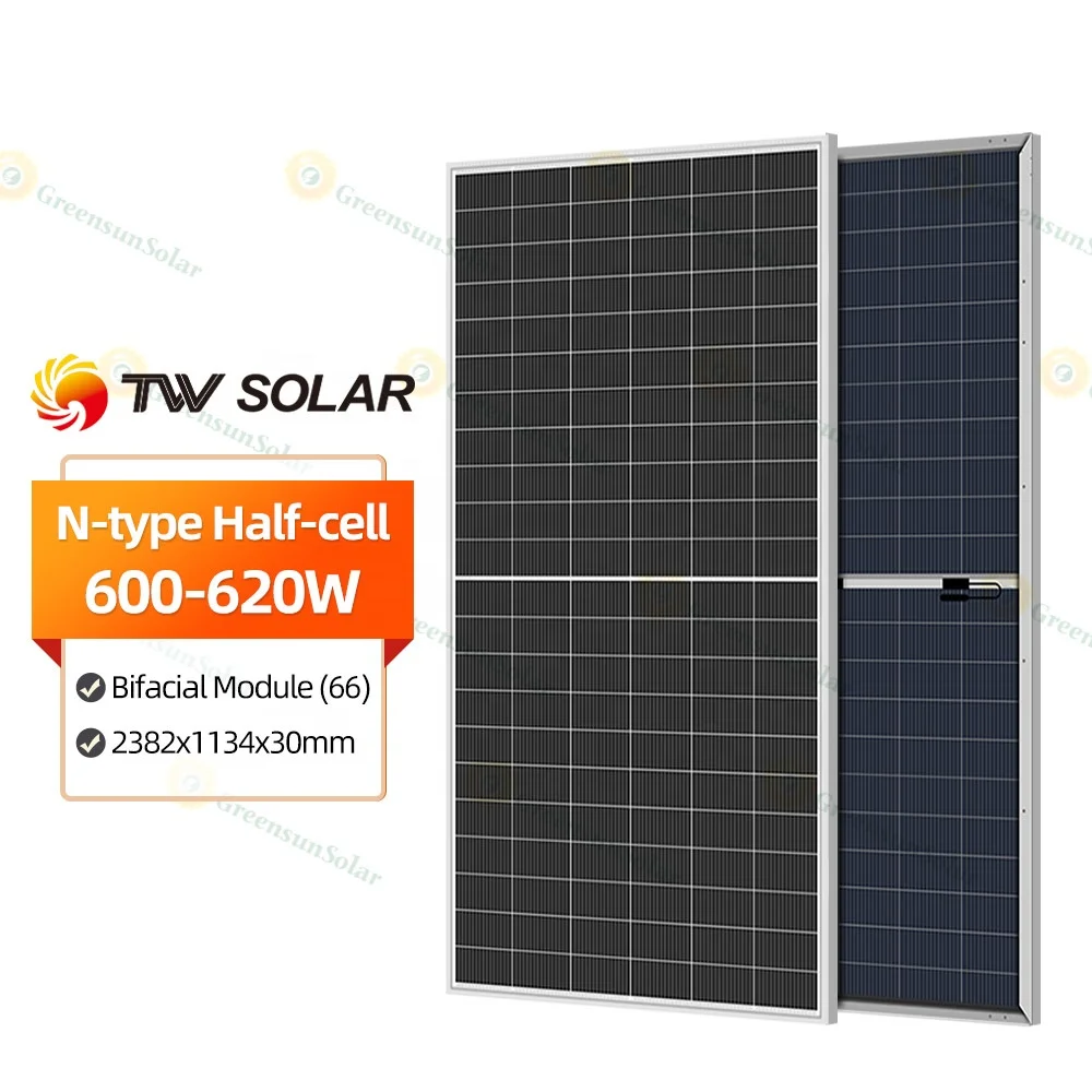 Солнечные панели 600 Вт 610 620 уровень 1 солнечная панель для pv бифациальный модуль