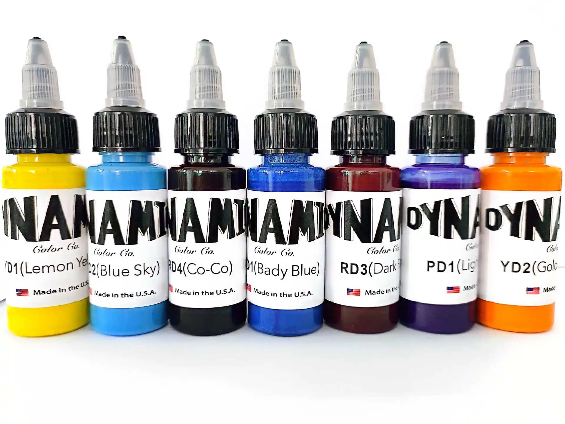 Hot selling dynamic ink tattoo pigment master 14 color permanent makeup pigment set semi permanent PMU ink label tabletop tattoo