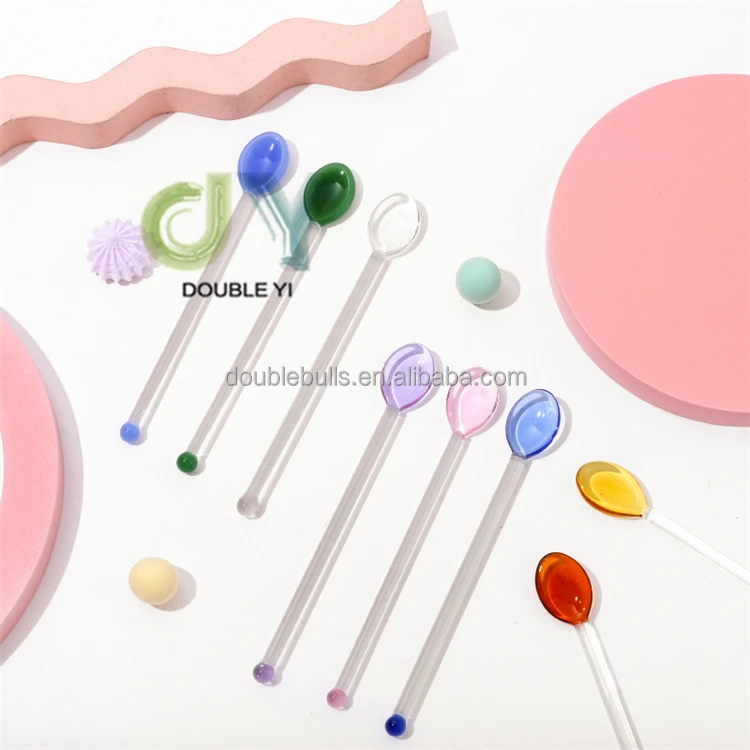 Soda Limes Glass Long Handle Drink Stirring Sticks Coffee Cocktail Stirring Rod Stir Bar