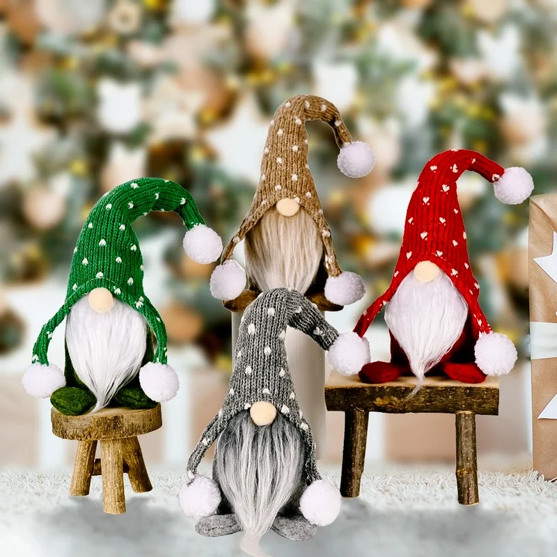 Santa Faceless Doll Christmas Decorations For Home 2021 Merry Christmas Ornament Xmas Gifts Navidad Noel Happy New Year 2022