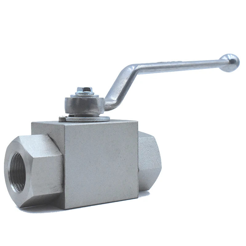 Customized female thread BSP or NPT galvanized carbon steel 500 bar  KHB-NPT1/2   hydraulic ball valve