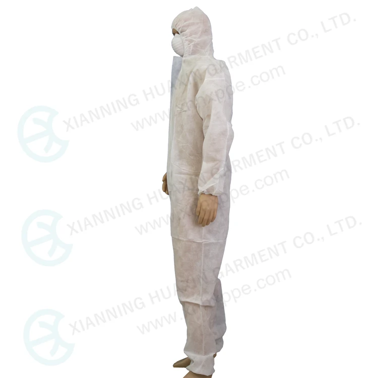 Safety Overall Protective Coverall Uniforms Disposable PP Work Clothing for Construction and Cleanroom