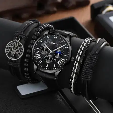 2023 Mens Fashion Minimalist Watches Fashion 3 pcs bracelets & men watches luxury mens gift set CC006