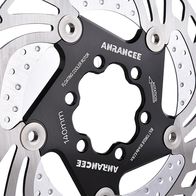 ANRANCEE Mountain Bike Cooling Disc Brake Floating Pads 140mm 160mm 180mm 203mm 6 Bolts Cool Down Bicycle Rotor VS RT99 RT86