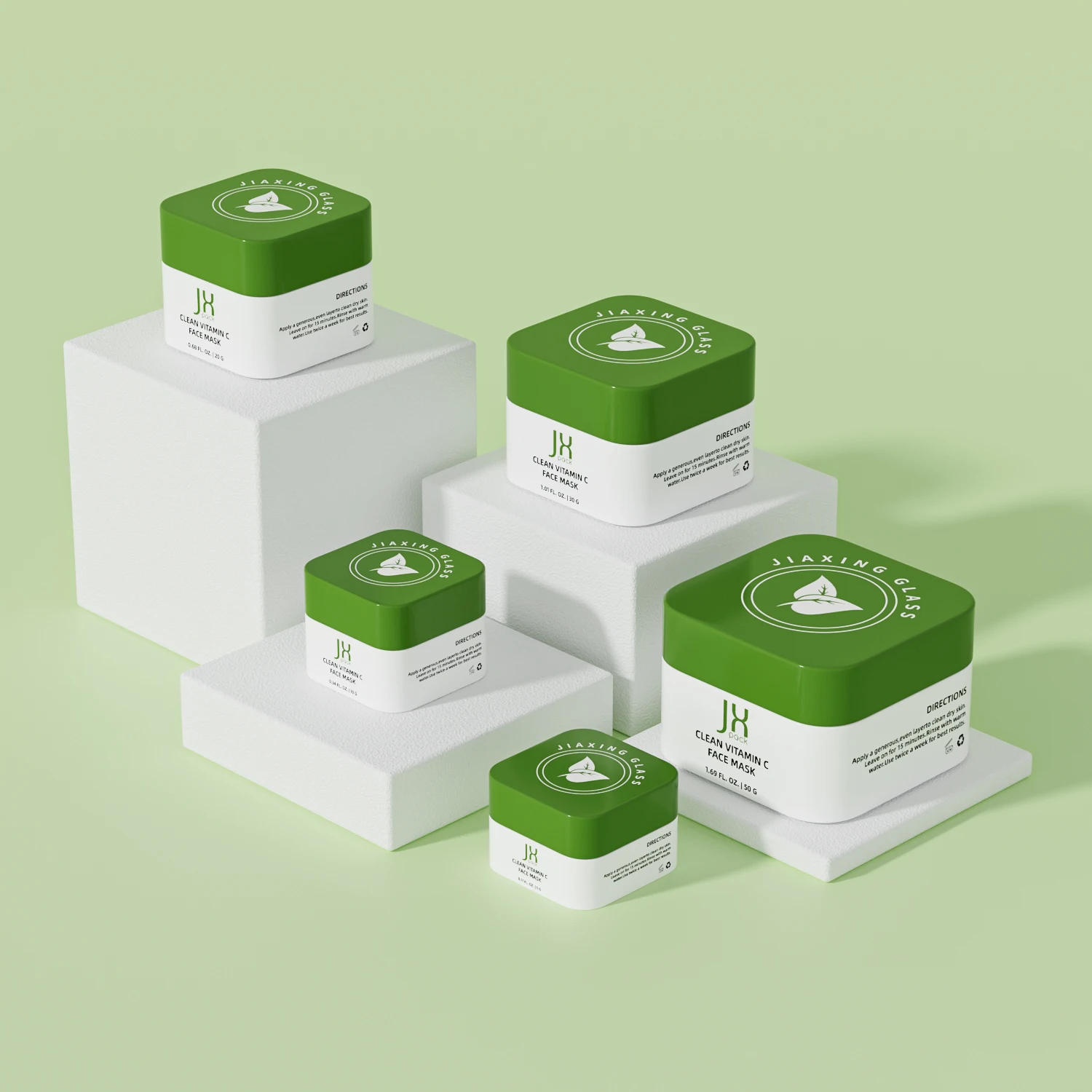 Wholesale Empty Cosmetic pet pp 5 10 20 30 50 ml 1 skin care lotion cream ounce square cosmetic cream jar with cap