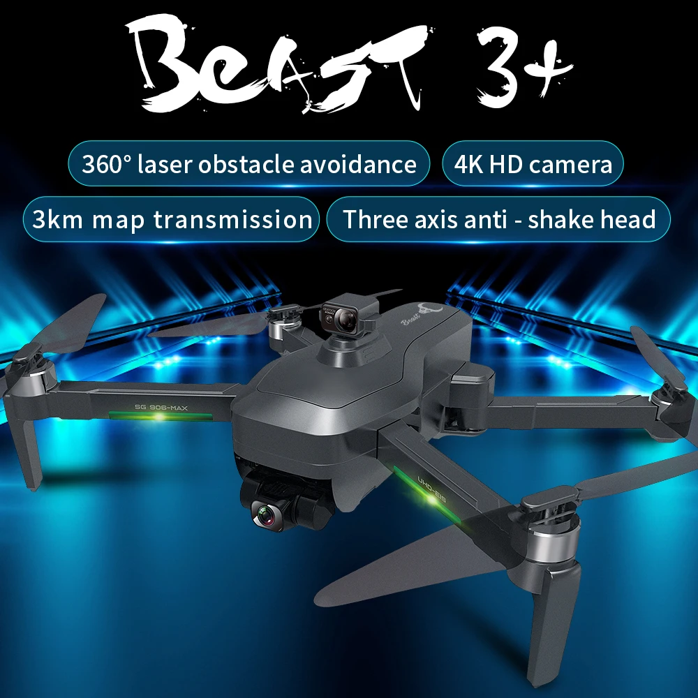 Новое поступление ZLL Beast 3 Plus Дрон SG906 MAX1 с реальным 4K 5G WIFI GPS обход препятствий км Радиоуправляемый и дальность передачи
