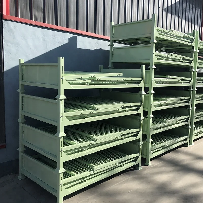 
Large metal cage storage container for warehouse 