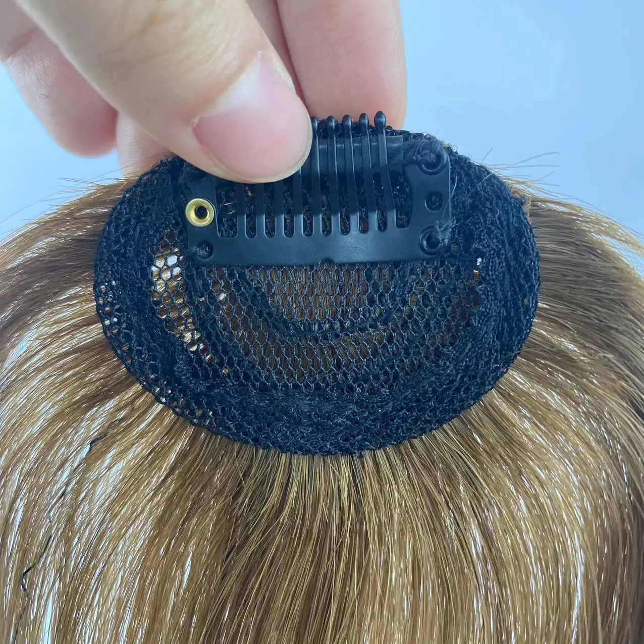 Bangs No Sideburn Natural Hair Straight Fringe Human Hair Wigs Net Base Human Hair Fringe Clip In Bangs Fringe For Women