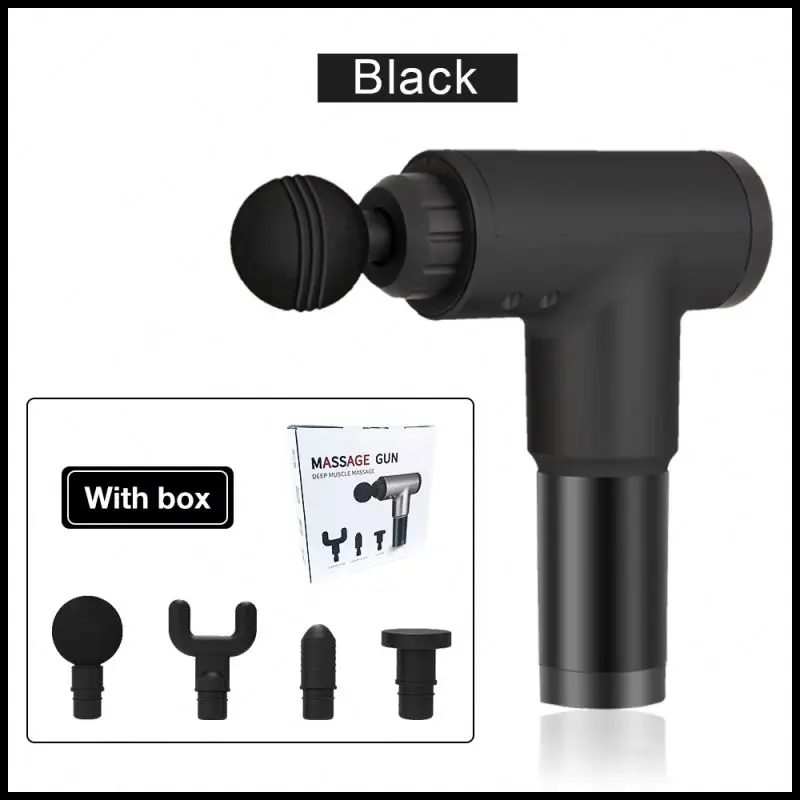 Электрический прозрачный мини черный Новый Вибрационный Массажный пистолет для мышц