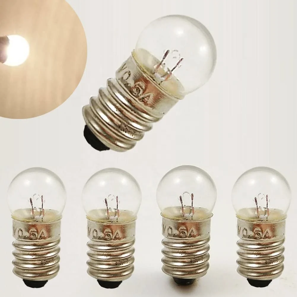 E10 Screw Type Signal Indicator Light Bulb 1.5v0.3a 10mm Small Bulb For Physical Science Electrical Laboratory Equipment School