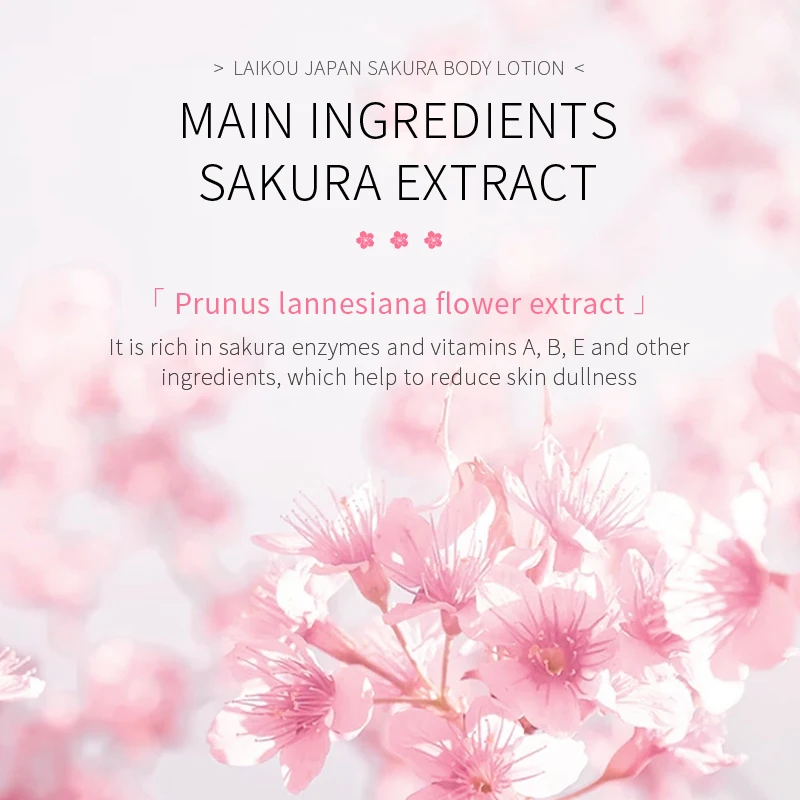 Japan Sakura Skin Care Series Daily Body Care 120g Whitening Moisturizing Smoothing Body Lotion For Women