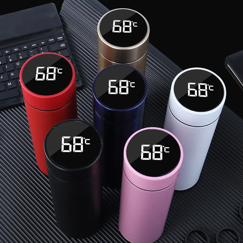 YML custom 304 stainless steel water cup intelligent temperature measuring thermos cup LED display creative water cup