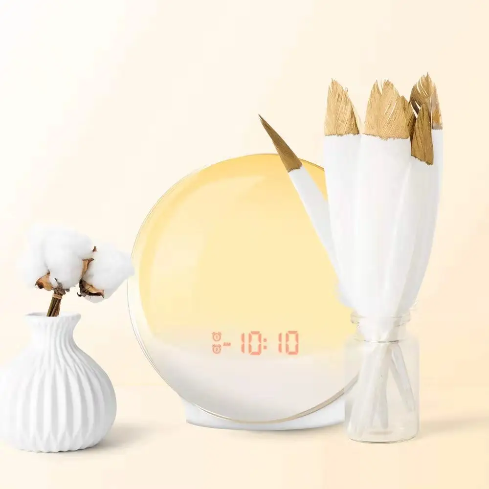 Hot Selling Smart WIFI Nature Simulating Sunrise Alarm Clock Digital LED Wake Up Lamp Light Clock