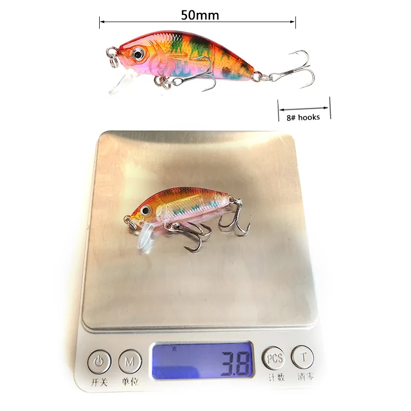 New Arrival 5cm 3.8g Glide Bait Top Water Lure With Soft Tail Hard Wobbler Rattle Slide Swimbait Fishing Bait