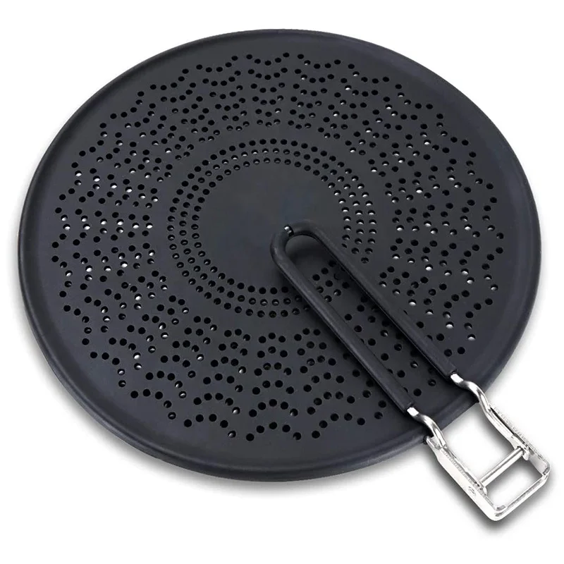 High Heat Resistant Oil Splash Guard Silicone Splatter Screen Pan Cover with Folding Handle