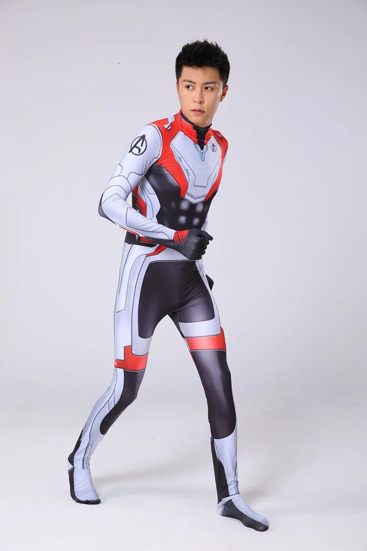 Ecoparty Costumes New Style Avenger 4 Endgame Quantum Realm Cool Superhero Cosplay Zentai Bodysuit Jumpsuits For Men Adults
