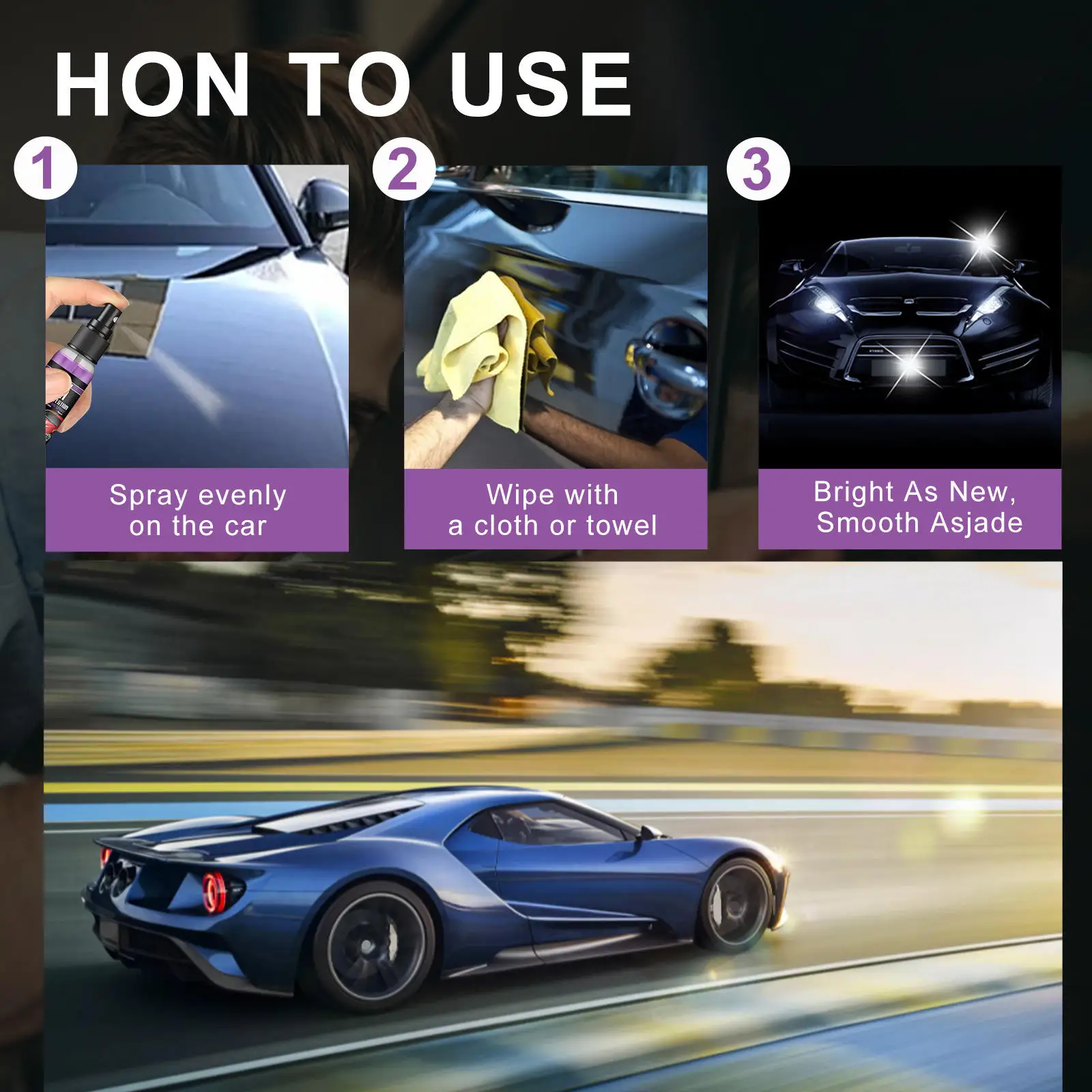 3 In 1 Fortify High Protection Quick Car Scratch Paint Repair Nano Ceramic Coating Polishing Spraying Wax Multi-purpose