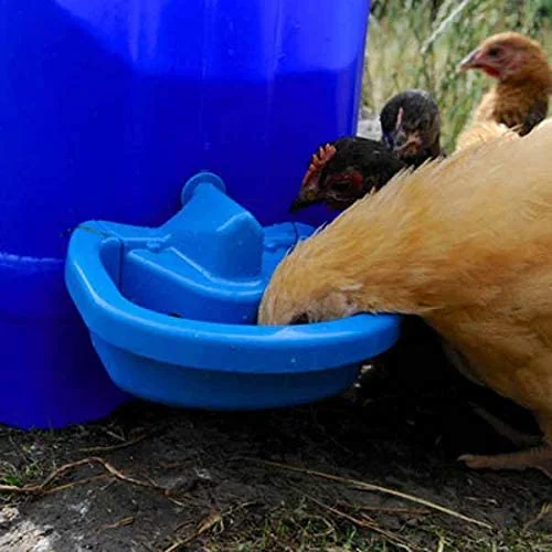 Semi-automatic Self-filling With Built-in Float Valve Chicken Water Dish for Poultry Duck Goose Rabbit Small Pet Drinking System