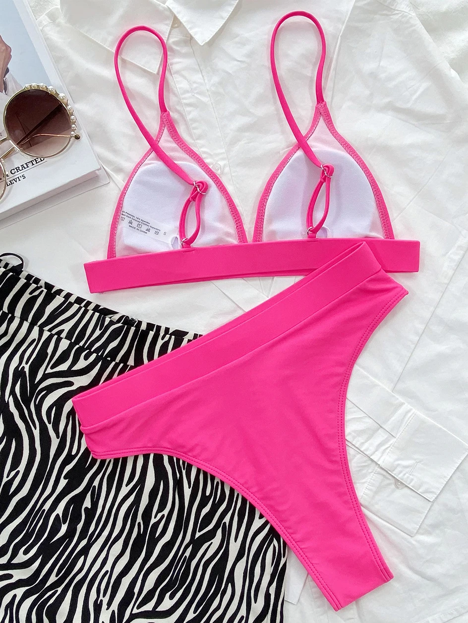 Sexy High Waist Bikini 2023 Swimwear Women Swimsuit Female Bikinis Set Bather Swimming for Bathing Suit Woman Beach Wear Biquini