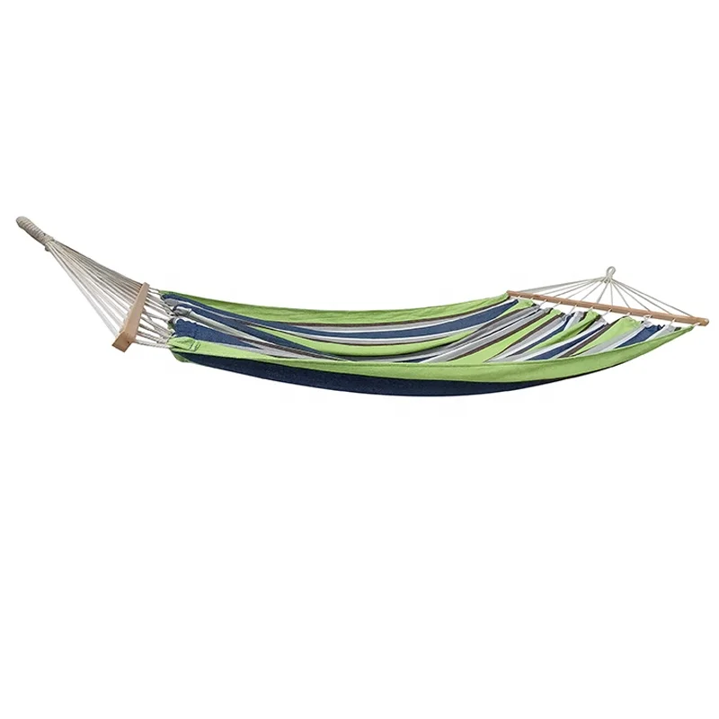 Hot Selling Leisure Durable Camping Hammock Outdoor with Wood Spreader-Bar