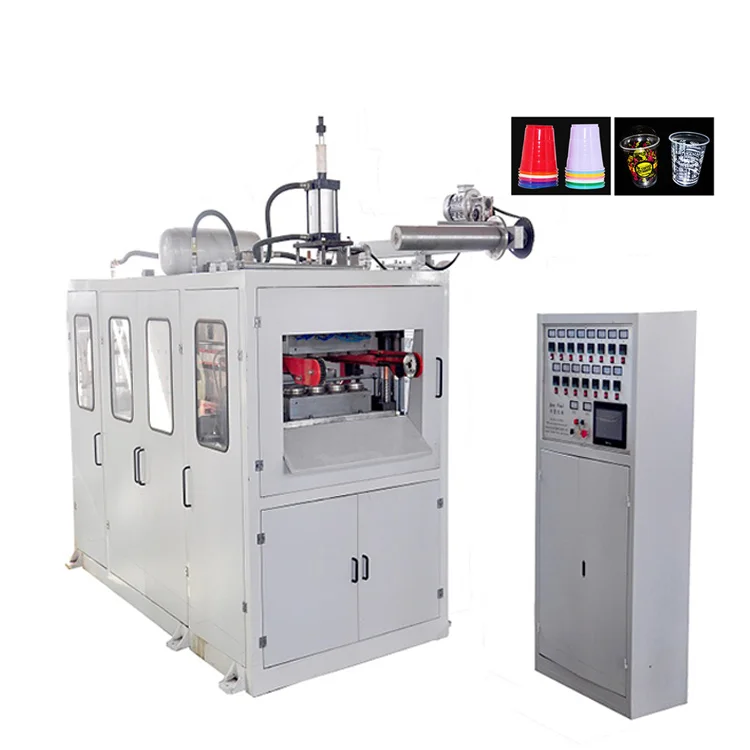 
High speed automatic disposable plastic cup thermoforming machine 