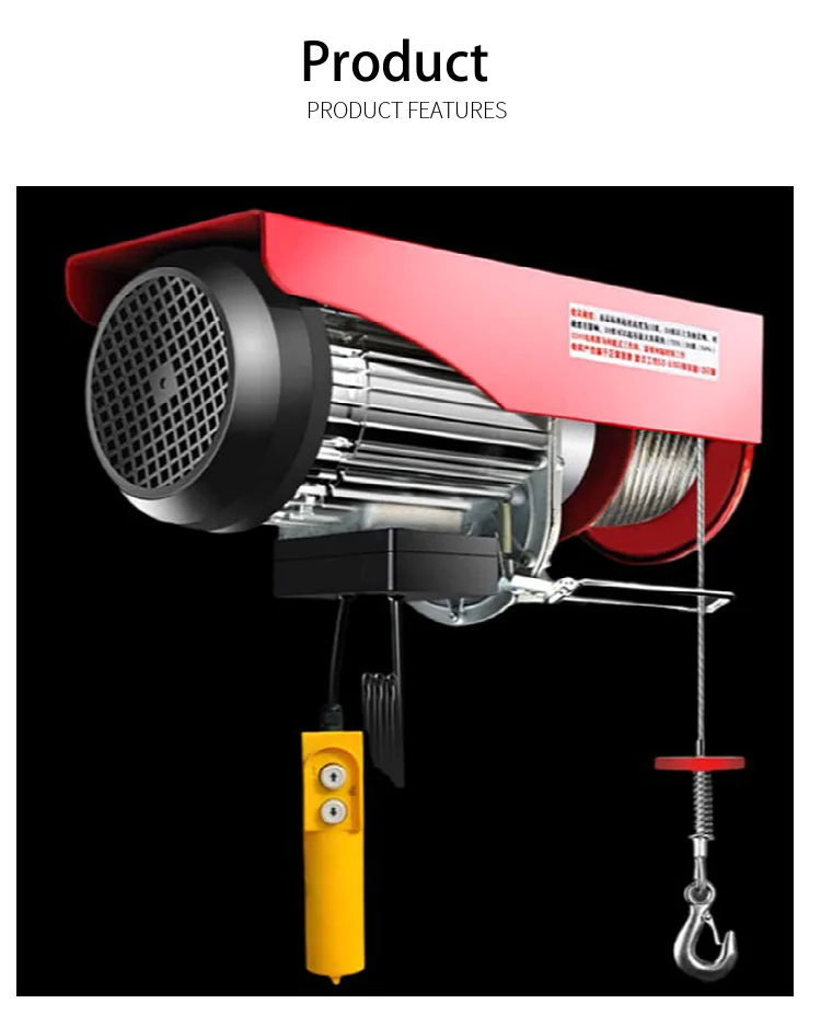 New product security design easy to install electric hoist electric winch with high-quality copper motor for construction site