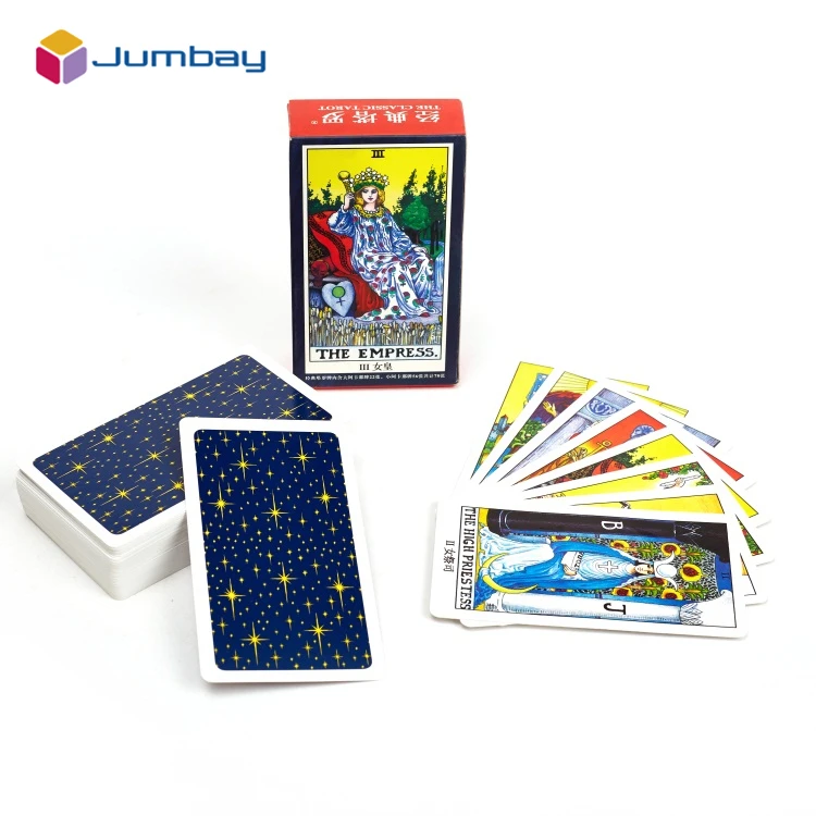 Custom RGB Print Fortunetelling Tarot cards  Printing Oracle Tarot Cards Decks Set And Box With Printed Guidebook For Selling