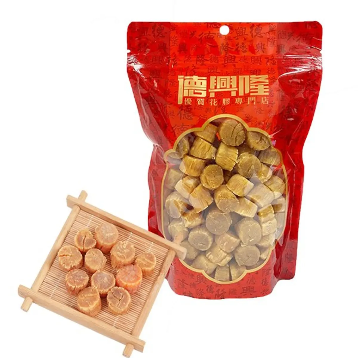 Large And Plump Grains Seafood Dry Cargo 450G Frozen Scallop Meat Small Dried Scallop