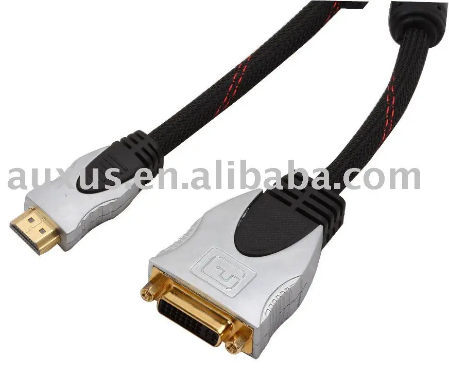 Hdmi-dvi кабель с 24 + 1 pin (металлический корпус и два феррита)
