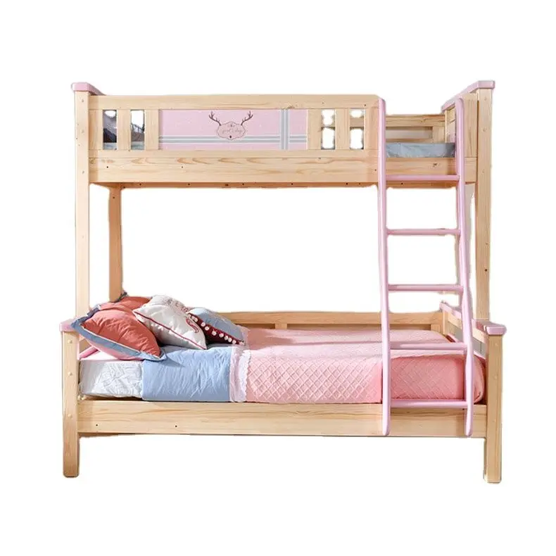 
2021 Promotional Various Durable Using Kids Crib Bedroom Solid Wood Girls Toddler House Modern Children Bunk Bed From China 