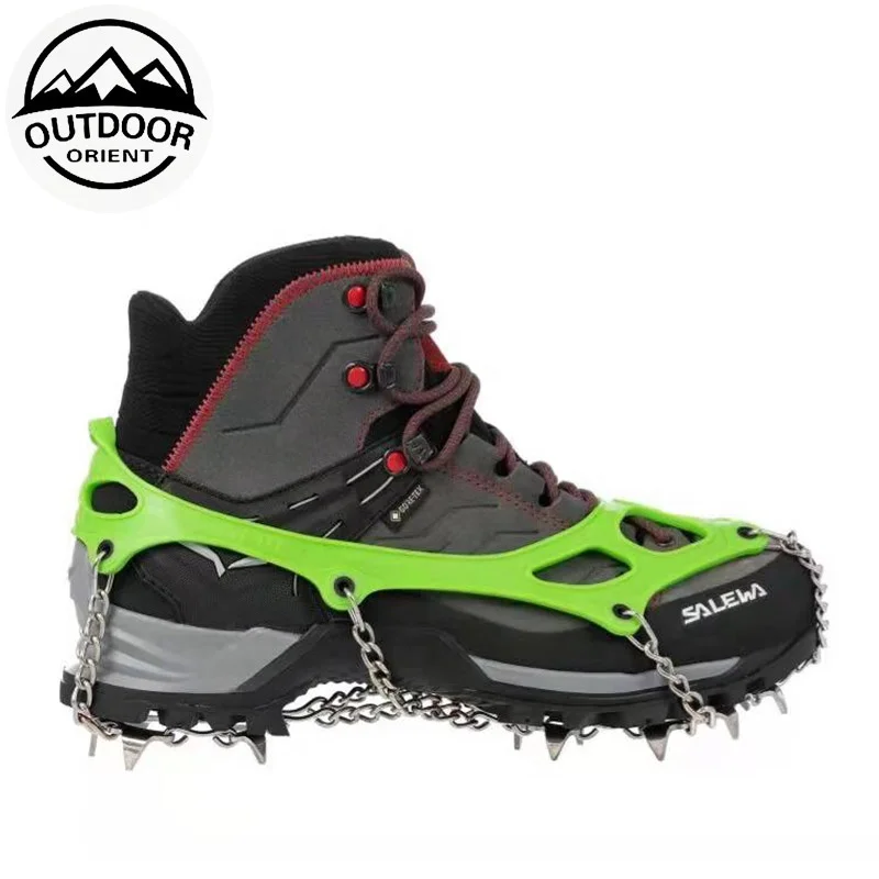 hot selling 12 Teeth Anti Slip Snow hiking crampons Climbing Ice Grips Ice Crampons Spikes Boots Shoes Safe