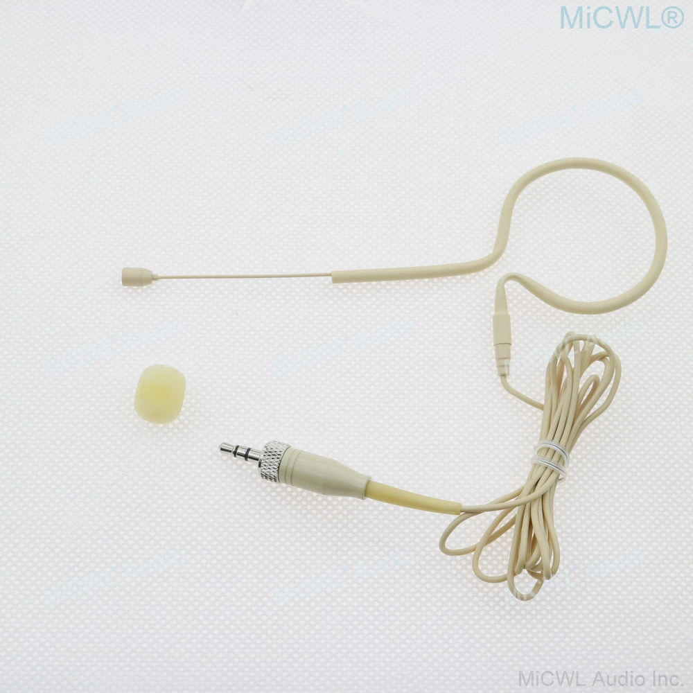 AVX20 CreamColor Single Ear Hook Headset Microphone For AVX G2 G3 G4 XS EW Evolution Digital 6000 9000 Wireless Mic System