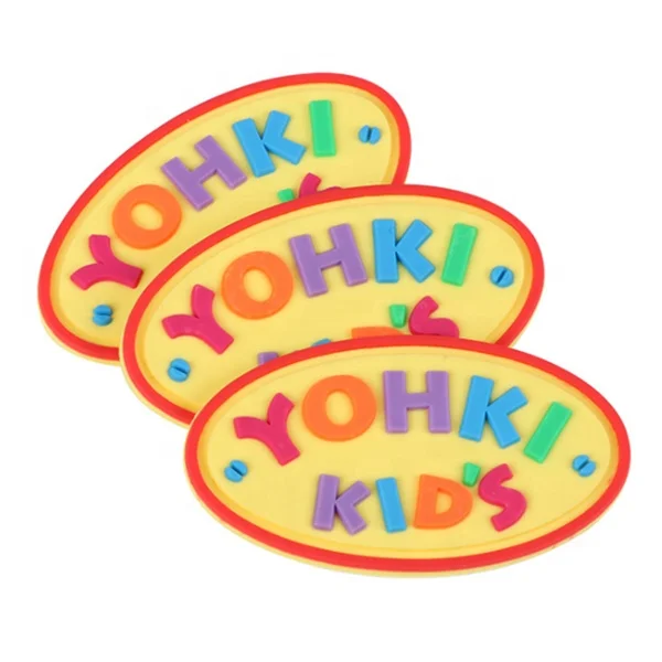 Top quality customized rubber logo label for garments