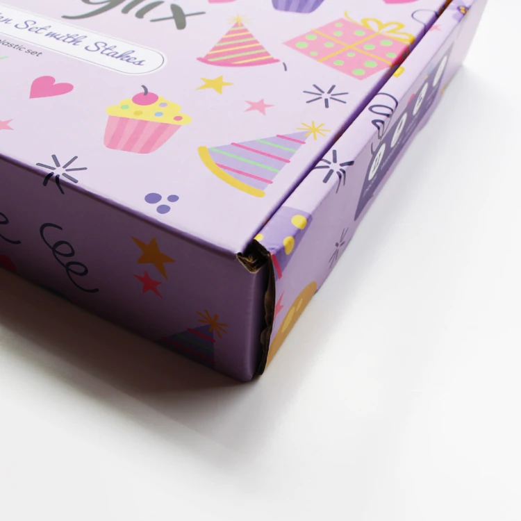 Custom Logo White Pink Corrugated Carton Box Mailer Shipping Box Apparel Packaging for Dress Cloth Underwear Shirt Mail Gift Box