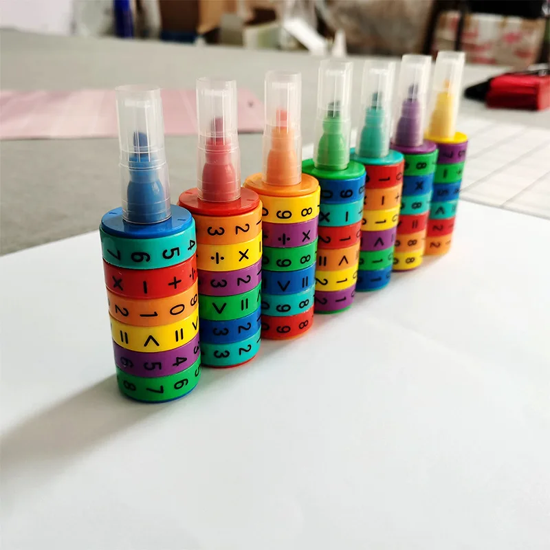 Kindergarten School Stationery Gifts New Education Mathematics Numerals Cylinder Learning Math Toy Highlighter Marker Pen