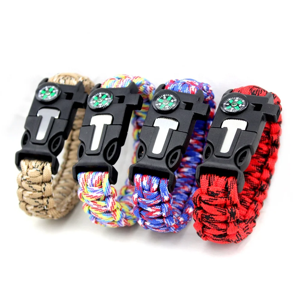Custom Handmade Paracord Sport Multifunction Camping Safety Outdoor Survival Bracelet