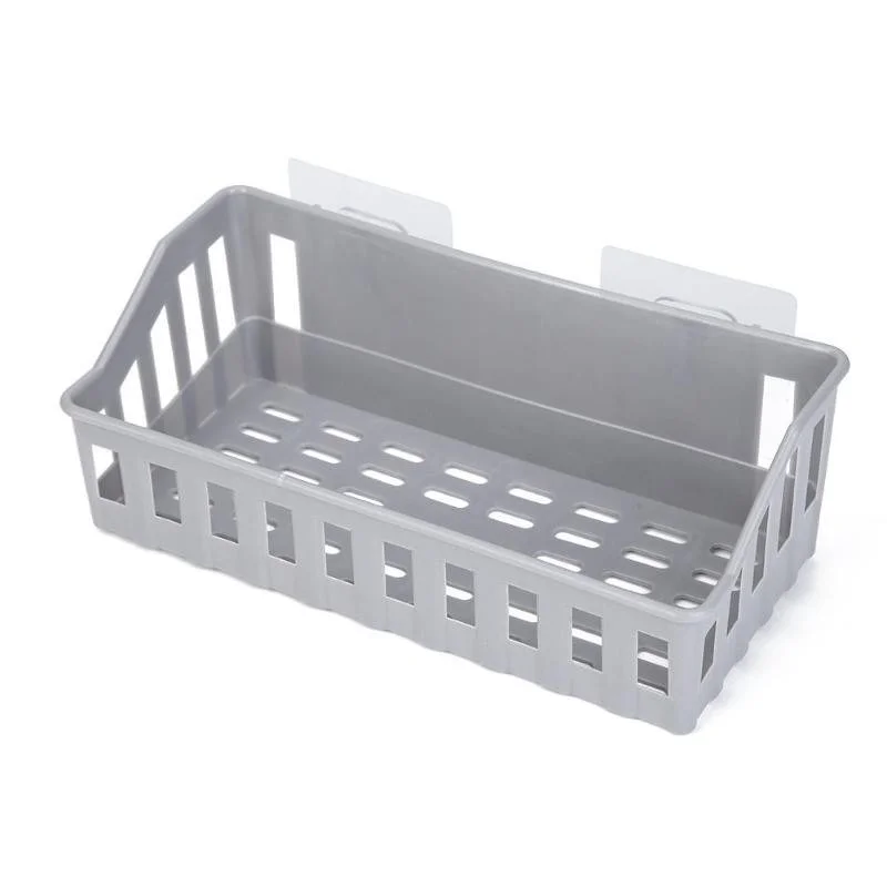2023 Punch-free bathroom shelf plastic toilet bathroom vanity wall hanging storage rack basket cosmetics organizer rack