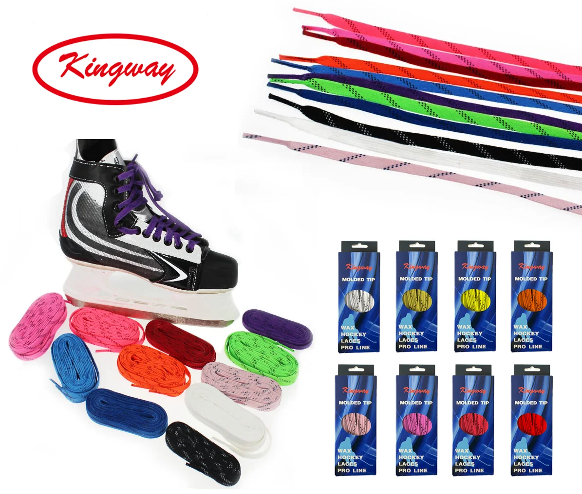 Professional Ice Hockey Skate Laces Unwaxed Polyester, Inline Roller Blading Skating