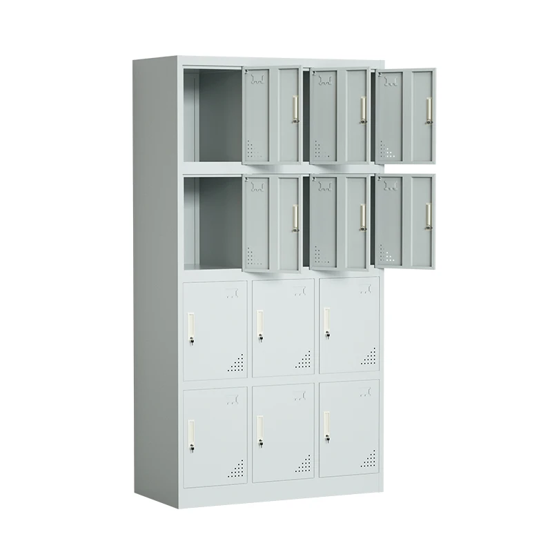12 Doors Steel  Locker Iron Metal Locker Cabinet Worker Staff Clothing Storage Locker