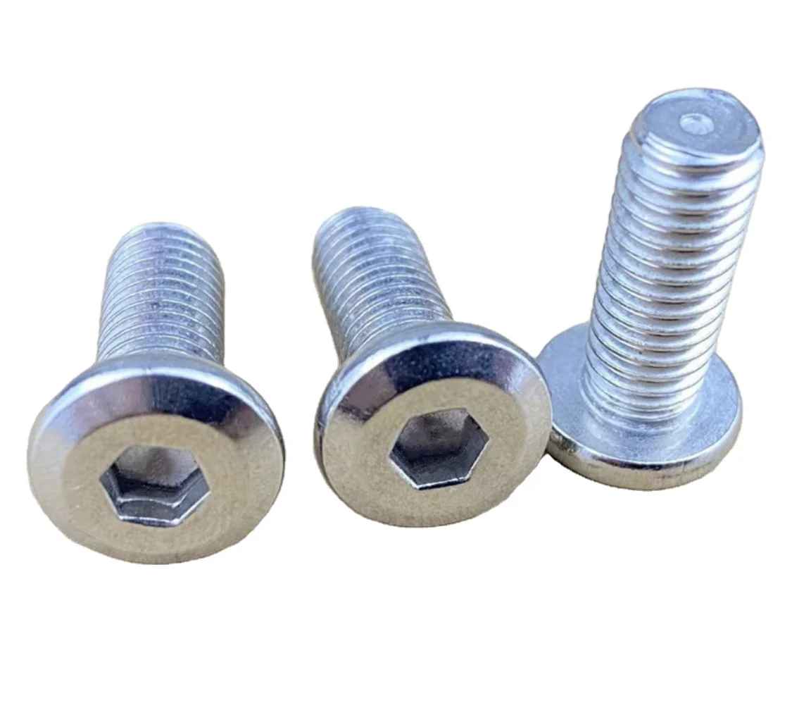 304 stainless steel flat head hex head screws Large round head chamfered beveled hex bolts M4M5M6 furniture screws