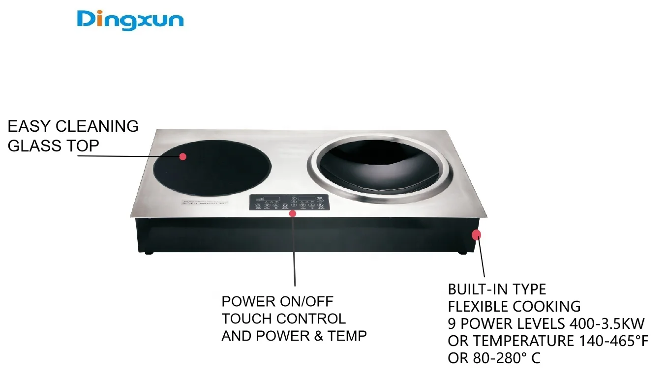 Kitchen Appliance Commercial 2 Burner Built-In Smart Induction Cooktop Induction Cookers