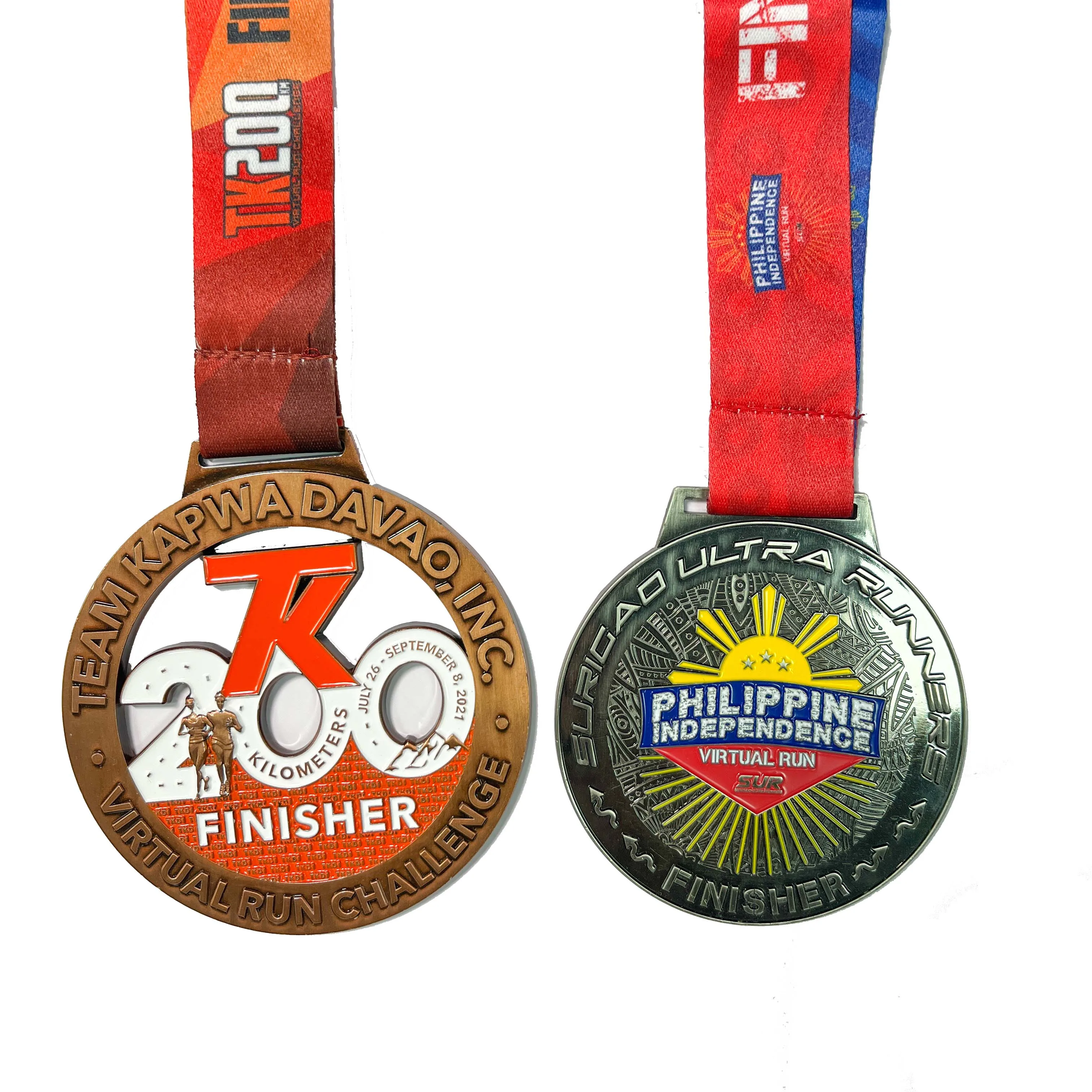 Customized Winners Runner Football Soccer Gold Blank Design Sports Metal Custom Medals And Ribbons Trophies Medallas Medal