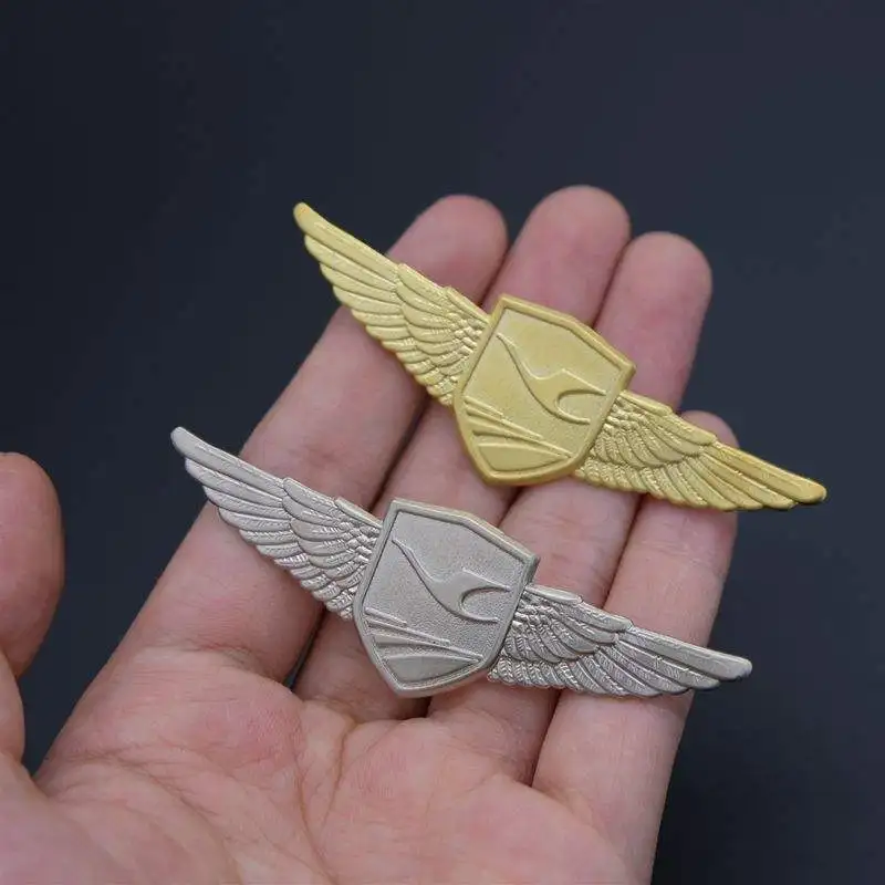 Manufacturer Design Your Own Cartoon Cute Anime Custom Metal Aircraft Airplane 3D Enamel Pin Badge Wings 3D Pin